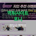 먹튀사이트 포니