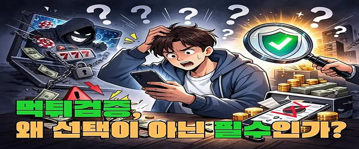 먹튀검증 필수 안내 이미지